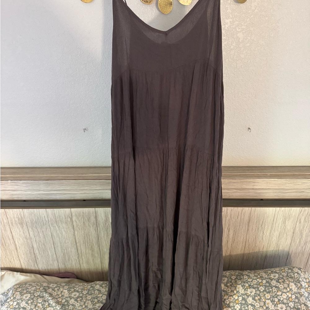 Carly Jean Los Angeles Charcoal Maxi Dress